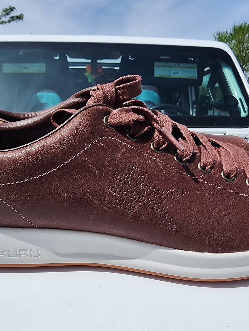 Kuru Roam Men's Casual Sneaker Loafer - Brown Leather Comfort